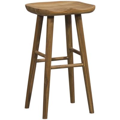Leen Bakker - Barkruk Wout - Teakhout - Bruin - 31x40x74 Cm