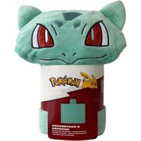 3D Fleece Deken met Capuchon - POKEMON - Bulbasaur - 120 x 150 cm