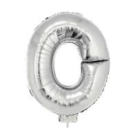Folieballon letter O - 41 cm - zilver - feestdecoratie - versiering