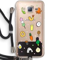 Happy bento friends: Samsung Galaxy J3 (2016) Transparant Hoesje met koord