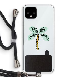 Palmboom: Pixel 4 Transparant Hoesje met koord