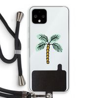 Palmboom: Pixel 4 Transparant Hoesje met koord Palmboom: Pixel 4 Transparant Hoesje met koord