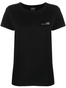 A.P.C. t-shirt à logo imprimé - Noir