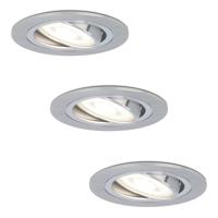 Set van 3 Chandler LED inbouwspots - GU10 5 Watt 400 lumen - 6000K Daglicht wit - Dimbaar - Rond - Kantelbaar - IP20 Voor binnen - RVS