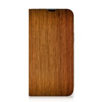 iPhone 13 Book Wallet Case Donker Hout