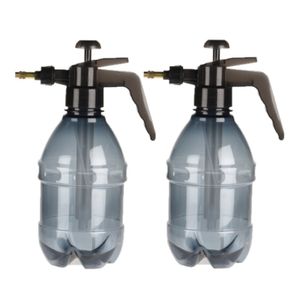 Set van 2x stuks kunststof drukspuiten/plantensproeiers zwart 1,5 L