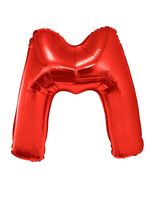 Folieballon Rood Letter 'M' Groot - thumbnail