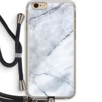 Witte marmer: iPhone 6 PLUS / 6S PLUS Transparant Hoesje met koord