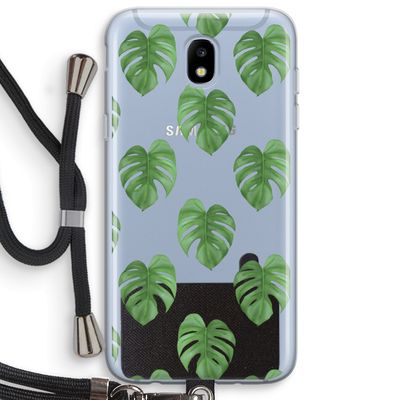 Monstera leaves: Samsung Galaxy J5 (2017) Transparant Hoesje met koord