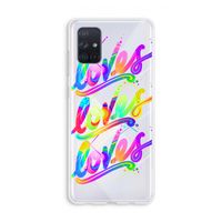 Loves: Galaxy A71 Transparant Hoesje
