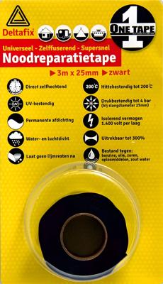 Noodreptape zwt 3mx25mm - Deltafix