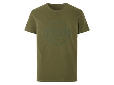 LIVERGY Heren T-shirt (Olijfgroen, L)