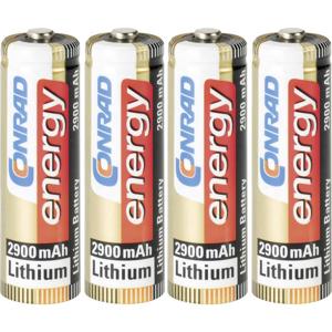 Conrad energy Extreme Power FR6 AA batterij (penlite) Lithium 2900 mAh 1.5 V 4 stuk(s)