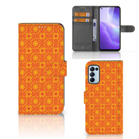 OPPO Find X3 Lite Telefoon Hoesje Batik Oranje - thumbnail