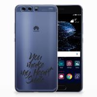 Huawei P10 Plus | Siliconen hoesje | met naam Heart Smile
