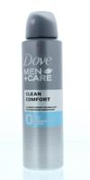 Dove Deodorant men clean comfort 1% spray (150 ml) - thumbnail