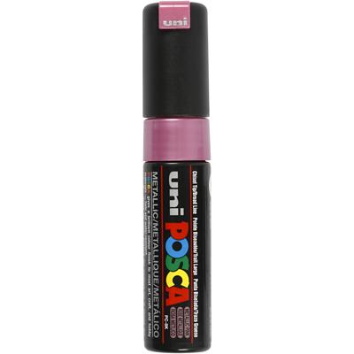 Uni-Posca Posca marker, afm pc-8k, lijndikte 8 mm, breed, metallic pink, 1 stuk