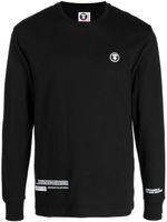 AAPE BY *A BATHING APE® sweat en coton à patch logo - Noir - thumbnail