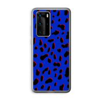 Blue Leopard: Huawei P40 Pro Transparant Hoesje