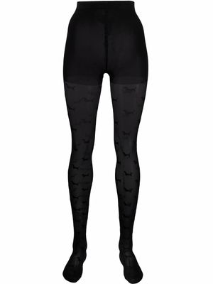 Thom Browne collants à motif Hector - Noir
