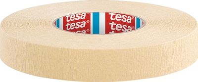 Tesa Afplakband | sterk gecrêpt | zeemleer | lengte 50 m | breedte 25 mm | wiel | 12 stuks - 04322-00009-00 04322-00009-00