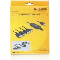 Delock 61887 Adapter USB 2.0 Type-A male > 4 x Serieel RS-232 DB9 male