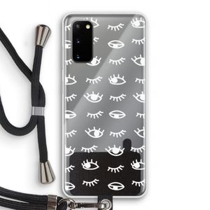 Eye pattern #3: Samsung Galaxy S20 Transparant Hoesje met koord