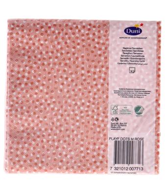 Servetten Playful Dots Mellow Rose 33x33 cm