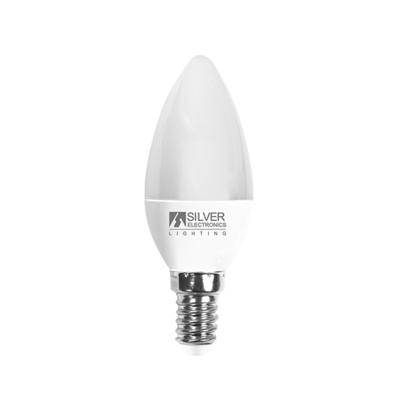 Ledlamp Kaars Silver Electronics Wit licht 6 W 5000 K