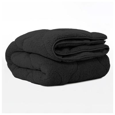 Wasbaar Dekbed Zonder Overtrek - Lazy Zonder Overtrek Teddy Antraciet - Exclusief Kussensloop - 200x200 Cm (Tweepersoons) - Sleeptime 350 Gram Per - Dekbed-Discounter.nl