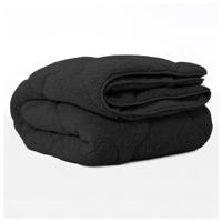 Wasbaar Dekbed Zonder Overtrek - Lazy Zonder Overtrek Teddy Antraciet - Exclusief Kussensloop - 200x200 Cm (Tweepersoons) - Sleeptime 350 Gram Per - Dekbed-Discounter.nl