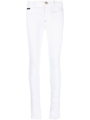 Philipp Plein jean à coupe slim - Blanc