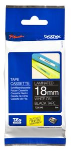 Brother Printlintcassette TZE-345 zwart/wit 18 mm