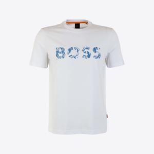 T-shirt Wit Blauw Boss