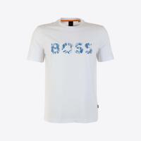T-shirt Wit Blauw Boss - thumbnail