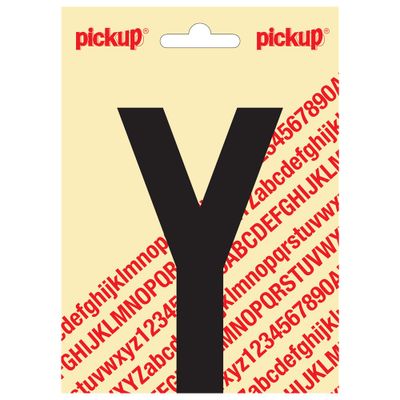 Plakletter Nobel 120mm zwart Y
