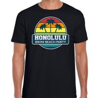 Honolulu zomer t-shirt / shirt Honolulu bikini beach party zwart voor heren Honolulu zomer t-shirt / shirt Honolulu bikini beach party zwart voor heren