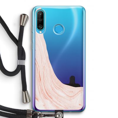 Peach bath: Huawei P30 Lite Transparant Hoesje met koord