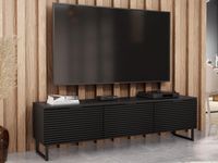 Tv-meubel DELONI 3 deuren zwart