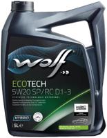Wolf motorolie "ecotech sp/rc d1-3" motoroil 5w20 5l ecotech sp/rc d1-3