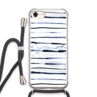 Ink Stripes: iPhone 7 Transparant Hoesje met koord - thumbnail