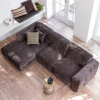 WOOOD Loungebank 'Cloud' Links, Chenille, kleur Warm Bruin