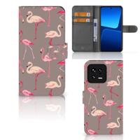 Xiaomi 13 | Telefoonhoesje | Met pasjeshouder | Flamingo