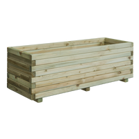 Houten bloembakken plantenbakken rechthoek 80x40x35cm