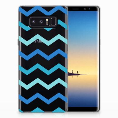 Samsung Galaxy Note 8 | TPU bumper | Zigzag Blauw