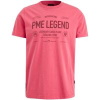 Pme Legend Ptss2405562 Short Sleeve R-neck Single Jersey Print T-shirts 3126 - Paradise Pink