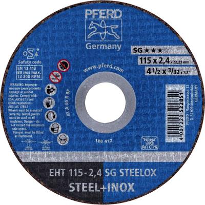 PFERD TOOLS EHT 115-2,4 SG STEELOX 61340432 Doorslijpschijf recht 115 mm 25 stuk(s) RVS, Staal