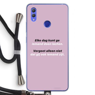 gij zijt ook iemand: Honor Note 10 Transparant Hoesje met koord