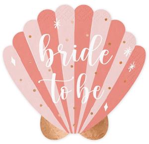 Servetten Bride To Be Schelp (20st)