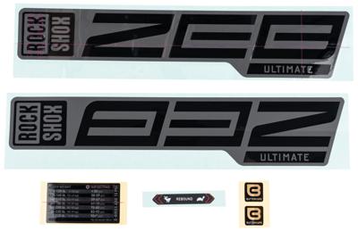ROCKSHOX Decal set rs black 27/29 f. black dipping r.